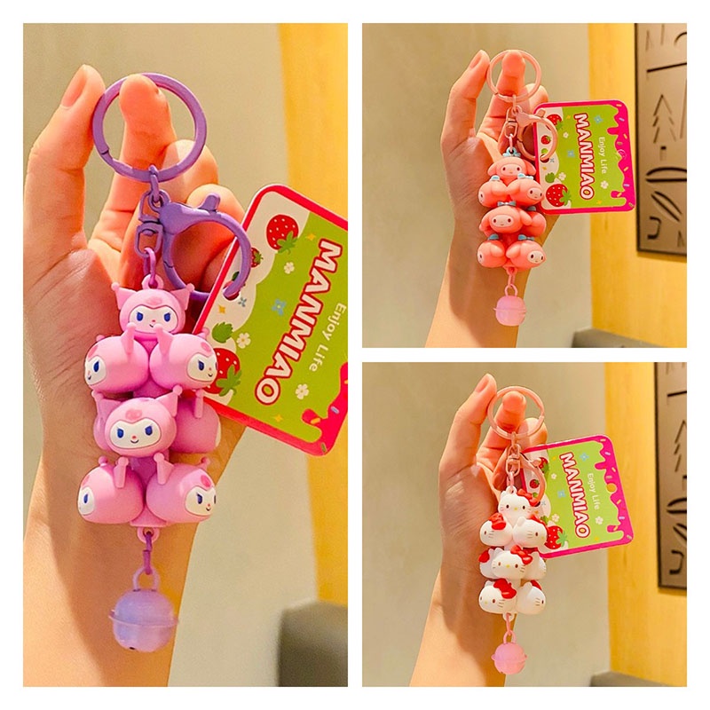 Móc khóa mèo KT đa năng có thể xếp chồng lên nhau hoạt hình Những dịp thích hợp cho nhiều loại