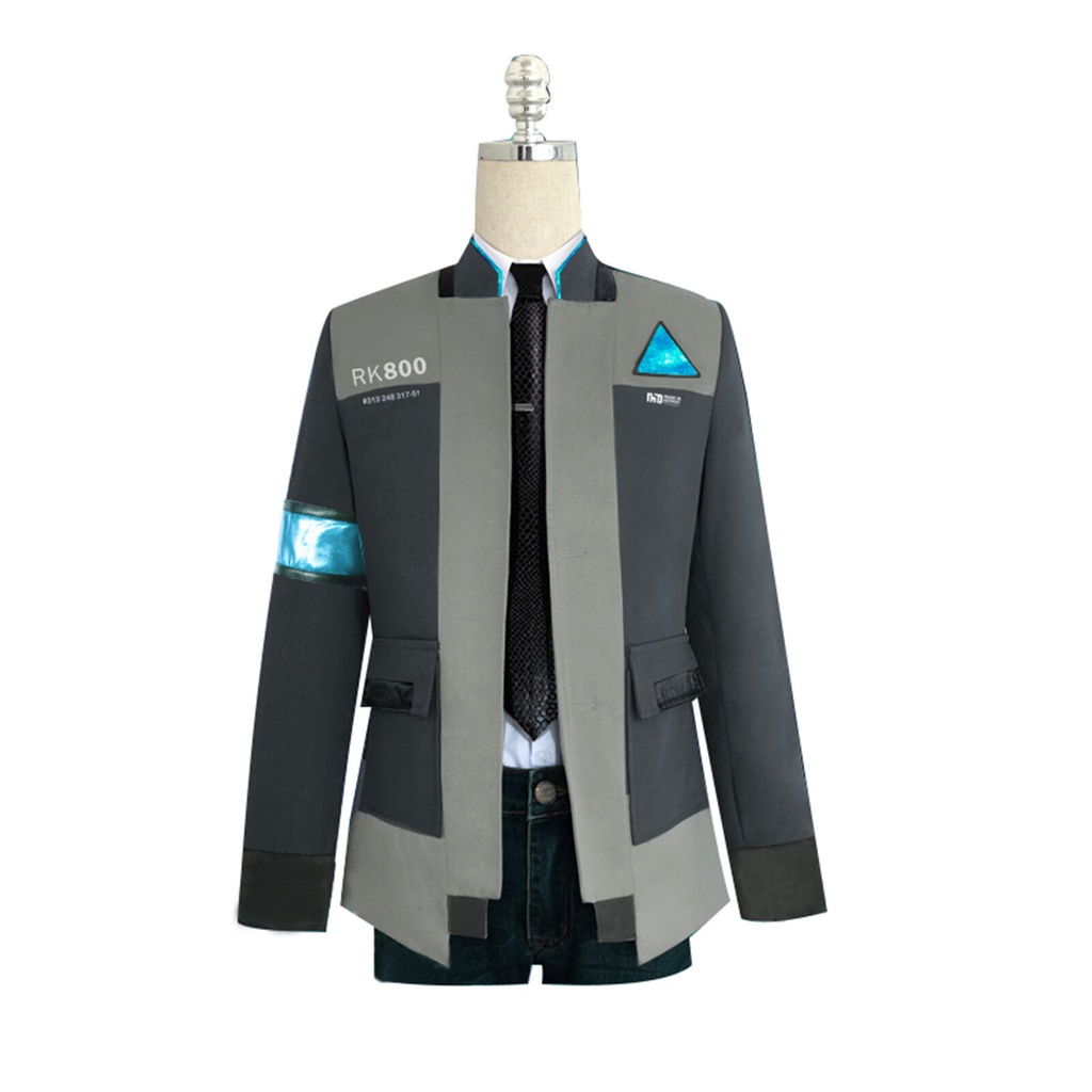 Trở thành con người Detroit: RK800 Connor Trang phục hóa trang hoàn chỉnh Áo khoác trang phục
