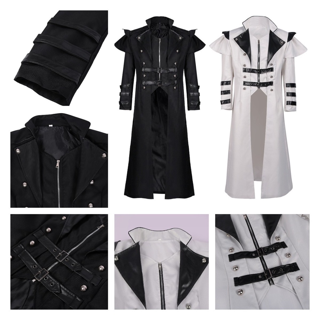 Áo khoác len thời trang, thiết kế tách rời sang trọng, phù hợp cosplay hoặc biểu diễn trên sân khấu