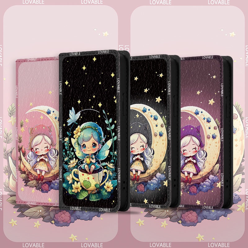 Bao da phù hợp cho iphone 7/8 plus xr xs 11 pro max phone case moon girl shock-resistant i8 se3 apple