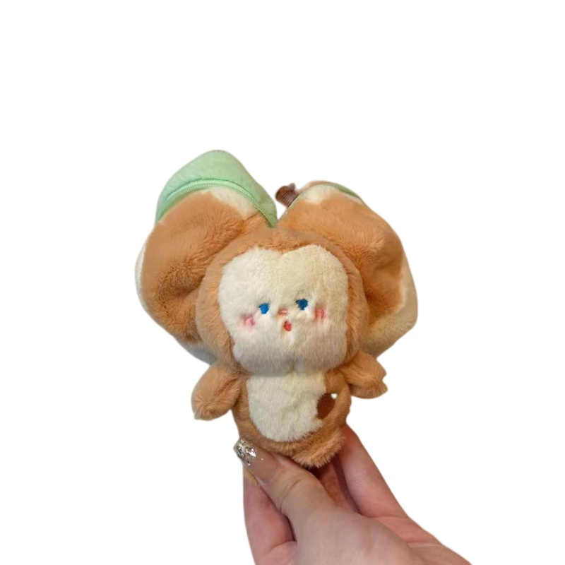 Móc Khóa Hình Trái Cây / Động Vật Hoạt Hình Nhồi Bông 12cm Dễ Thương Dùng Làm Quà Tặ