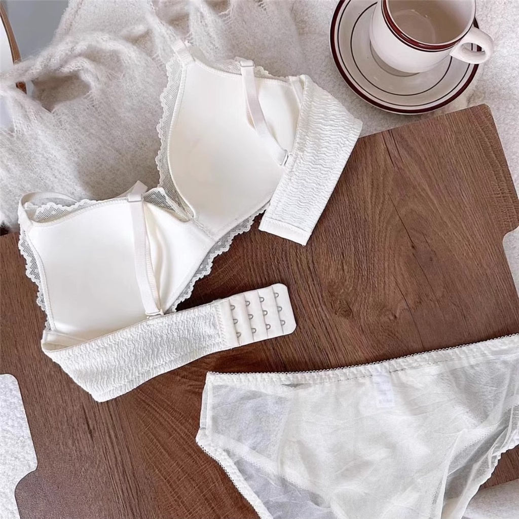 Ready stock thin cup đồ lót không dây của phụ nữ liền mạch thoải mái thanh niên cô gái đẩy lên áo ngực đáng yêu nơ sexy đồ lót nữ đồ lót bralette