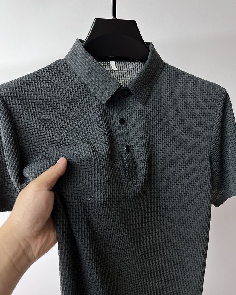 Áo Polo Nam Lụa Băng Ice Silk XC2522 màu đen