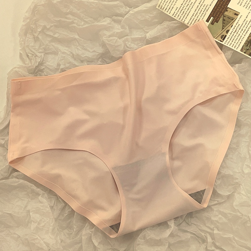 Quần lót liền mạch vải ice silk nữ, đáy quần thoải mái, kiểu giữa eo, đồ lót