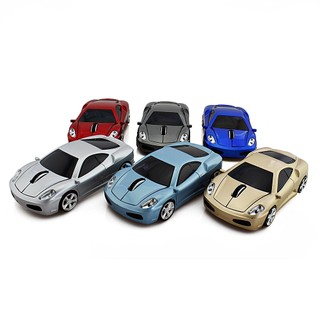 Chuột không dây 2.4 GHz chơi game Ferrari, thiết kế ô tô thể thao, 1200 DPI, cho laptop/PC