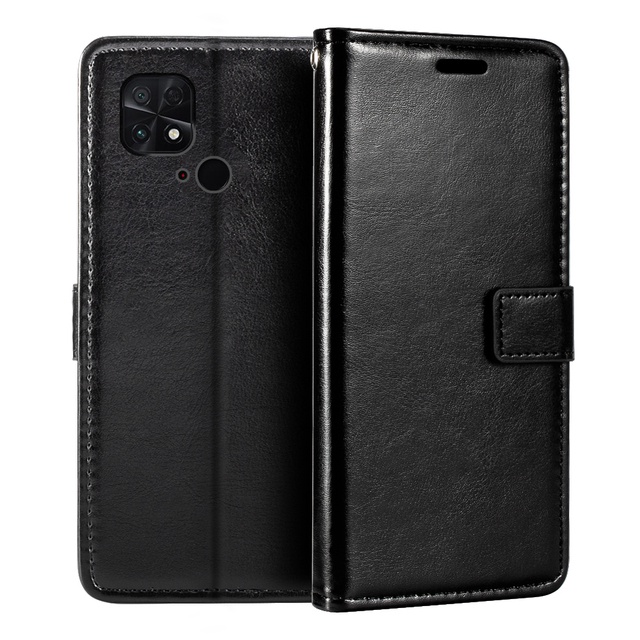 Ốp lưng cho xiaomi poco c40 wallet da pu cao cấp bao da lật từ tính với giá đỡ thẻ và chân đế cho xiaomi poco c40