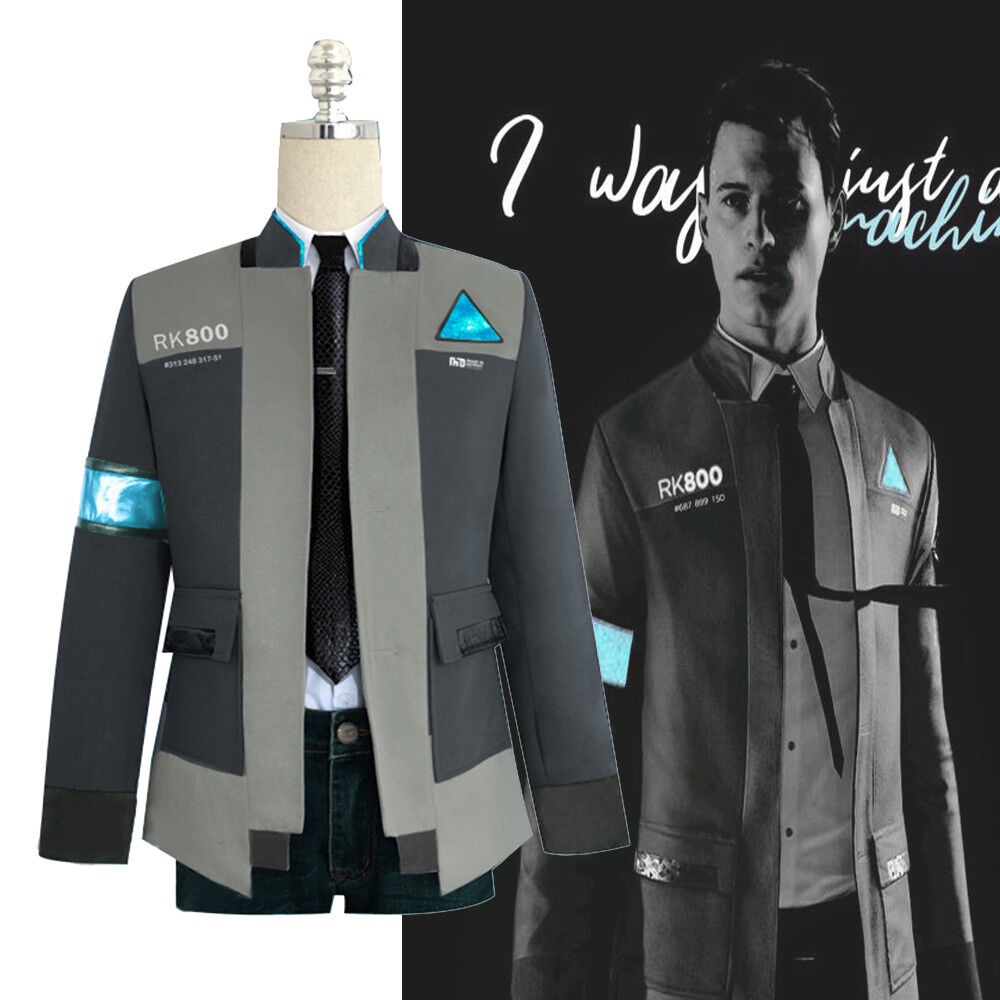 Trở thành con người Detroit: RK800 Connor Trang phục hóa trang hoàn chỉnh Áo khoác trang phục