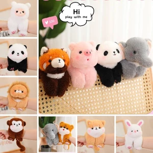 Dễ thương và vui nhộn gấu bông Capybara kẹp tay đồ chơi sang trọng mềm nhồi voi sư tử gấu trúc động vật vỗ tay và clasp đồ chơi vòng tròn