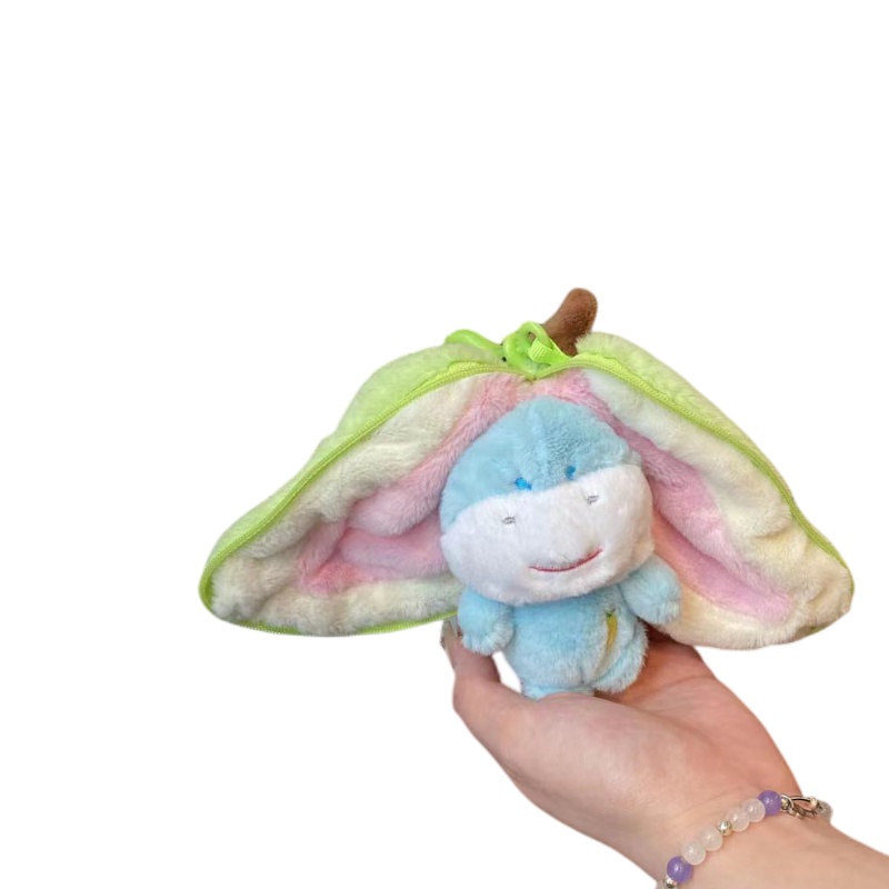 Móc Khóa Hình Trái Cây / Động Vật Hoạt Hình Nhồi Bông 12cm Dễ Thương Dùng Làm Quà Tặ
