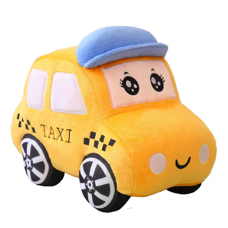 Gối Ôm Mềm Mại Hình Xe Cảnh Sát Taxi Hoạt Hình 40cm Cho Bé Trai