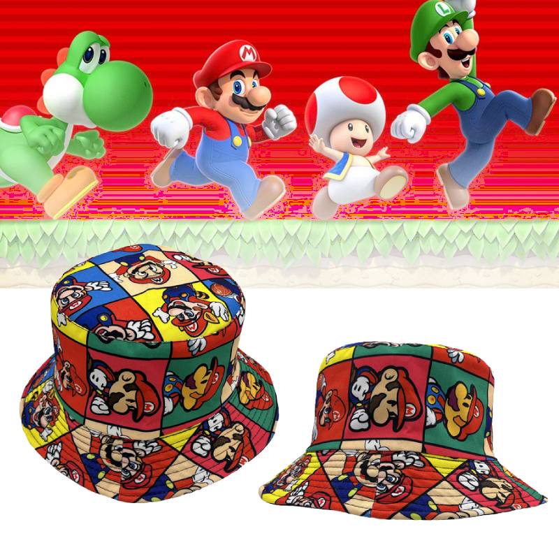 Unisex Super Mario In Người Lớn Người Cá Mũ Hoạt Hình Lưu Vực Trẻ Em Che Nắng Mũ Trẻ Em Người Hâm Mộ Sinh Nhật Cosplay