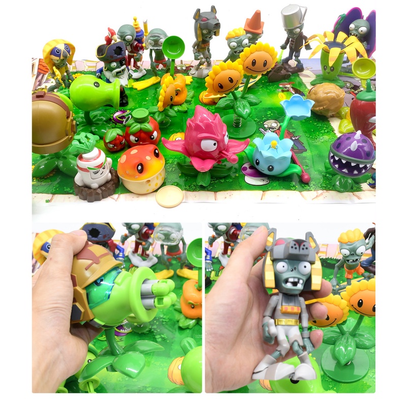 Zombies Vs. Bộ đồ chơi thực vật với nhiều nhân vật và bệ phóng phóng Chiếu