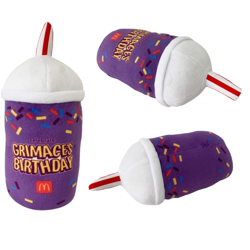 Búp Bê Nhồi Bông Grimace Shake Hat Ngắn Màu Vàng Chất Lượng Cao