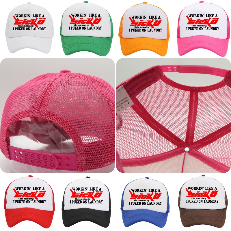Mũ Lưỡi Trai In Chữ Ian Connor Sicko Trucker Thời Trang Đường Phố Cho Nam Và Nữ