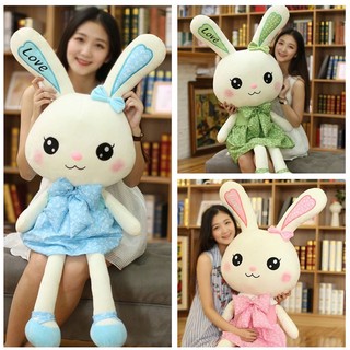 Búp Bê Duyên Dáng Thỏ Có Váy Mềm Pp Cotton Làm Đầy Đồ Chơi Động Vật Đáng Yêu Cho Trẻ Em Bé Gái Và Thỏ Người Hâm Mộ Inch Xanh / Hồng / Xanh Lá 11.8-39.4