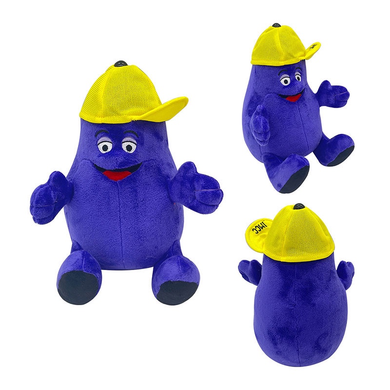 Búp Bê Nhồi Bông Grimace Shake Hat Ngắn Màu Vàng Chất Lượng Cao