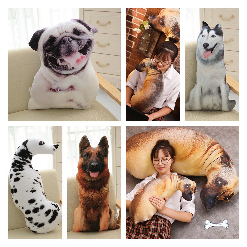 Chó 3d Hình Dạng Thoải Mái Gối Dễ Thương Và Mềm Mại Sang Trọng Đồ Chơi Ngắn Sang Trọng Vải Và Pp Cotton Làm Đầy Có Nhiều Kích Cỡ Và Màu Sắc Khác Nhau