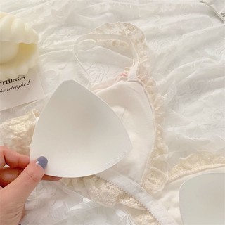 Bộ áo ngực phong cách nhật bản áo ngực ren cô gái trẻ đáng yêu + quần lót nơ sexy phụ nữ đồ lót thoải mái không dây đẩy lên đồ lót nữ bralette