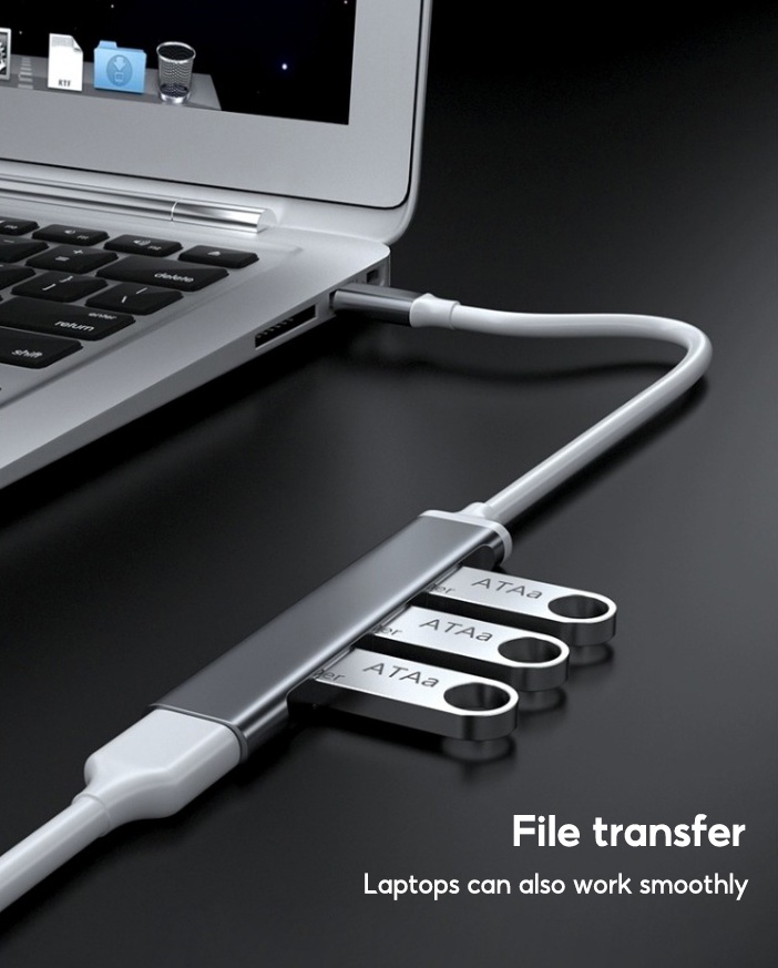 Mô tả Bộ chia 4 cổng TBTIC USB 3.0 Type c 4 trong 1 tốc độ cao cho máy tính - 5