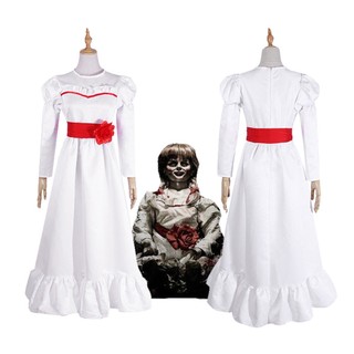 Trang phục Cosplay Annabelle - Váy trắng mềm mại, thoải mái, phù hợp cho Halloween