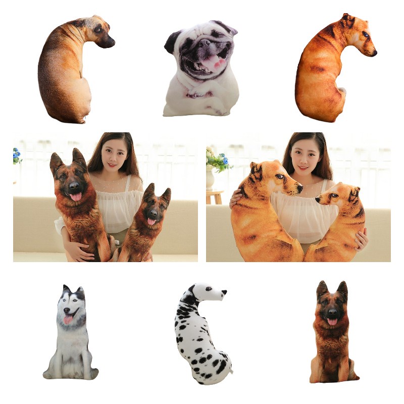 Chó 3d Hình Dạng Thoải Mái Gối Dễ Thương Và Mềm Mại Sang Trọng Đồ Chơi Ngắn Sang Trọng Vải Và Pp Cotton Làm Đầy Có Nhiều Kích Cỡ Và Màu Sắc Khác Nhau