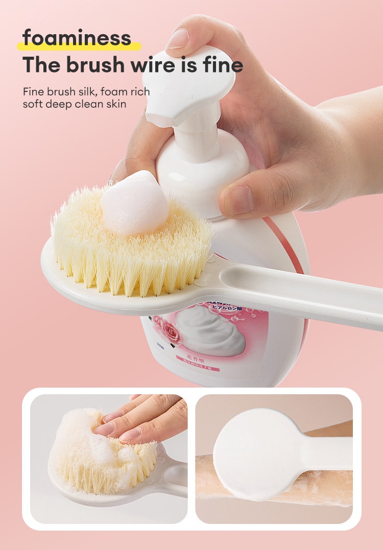 Mô tả Bàn Chải Tắm Lông Mềm Cán Dài Tiện Dụng - 4