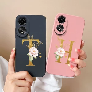 Ốp Điện Thoại Silicon Dẻo Họa Tiết Hoa / Chữ Cái Thời Trang Cho oppo a58 4g oppoa58 a 58 4g