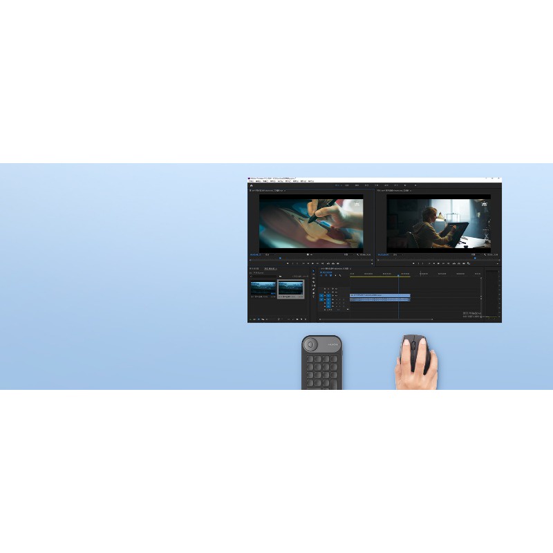 HUION K20 Keydial Mini Bluetooth Programmable Keypad with Dial 5 Keys ...