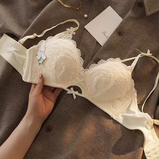 Áo Lót Nâng Ngực 3 / 4 cup Mềm Mại Thêu Hoa Thời Trang Quyến Rũ Không Dây Cho Nữ