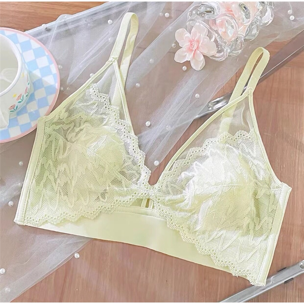Áo lót Siêu Mỏng Không Gọng Nâng Ngực 3 / 4 cup Tai Thỏ 6 Màu Tùy Chọn Quyến Rũ Cho Nữ