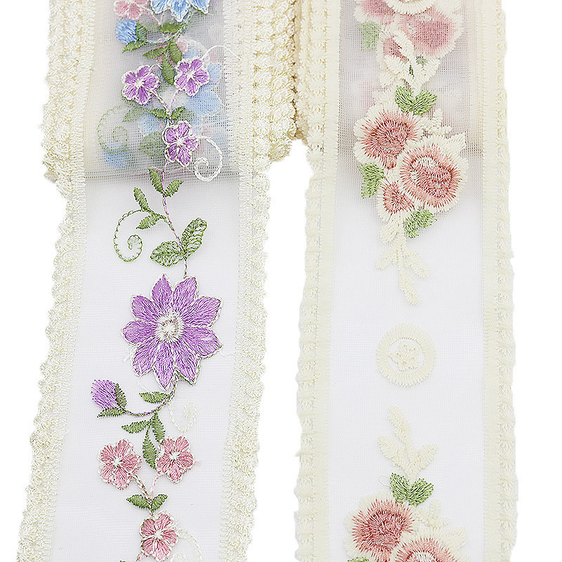 Vải hoa hồng thêu ren 8-9cm, phù hợp may quần áo và làm rèm cửa, style retro Pháp (2 Yard/gói) | BigBuy360 - bigbuy360.vn