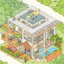 Enwei 4 Cái [Bear Town Series] 2.5D Cảnh Quan Deco Miếng Dán Hai Lớp Chống Thấm Nước Giấy Thêu Sò Chất Liệu Sổ Lưu Niệm Bộ