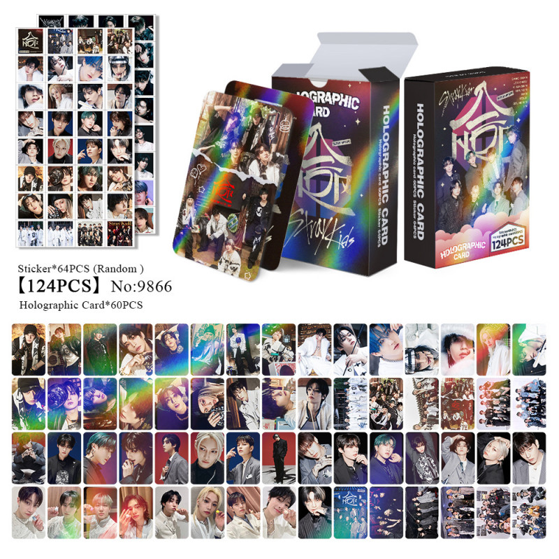 LINXX 124 Chiếc STRAYKIDS Lomo Bộ Thẻ Laser Hình Ảnh HD Photocards Quạt Kpop Sưu Tập Hàng Hóa Món Quà Hoàn Hảo