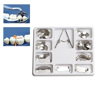 36 Chiếc Nha Khoa Kim Loại Ma Trận Yên Đường Viền Ma Trận Đa Năng Bộ Đồng Bằng Vòng Kẹp Lò Xo Kẹp