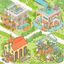 Enwei 4 Cái [Bear Town Series] 2.5D Cảnh Quan Deco Miếng Dán Hai Lớp Chống Thấm Nước Giấy Thêu Sò Chất Liệu Sổ Lưu Niệm Bộ