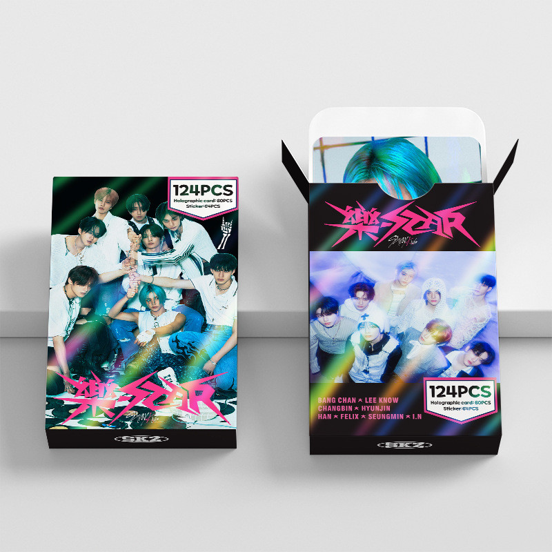 LINXX 124 Chiếc STRAYKIDS Lomo Bộ Thẻ Laser Hình Ảnh HD Photocards Quạt Kpop Sưu Tập Hàng Hóa Món Quà Hoàn Hảo