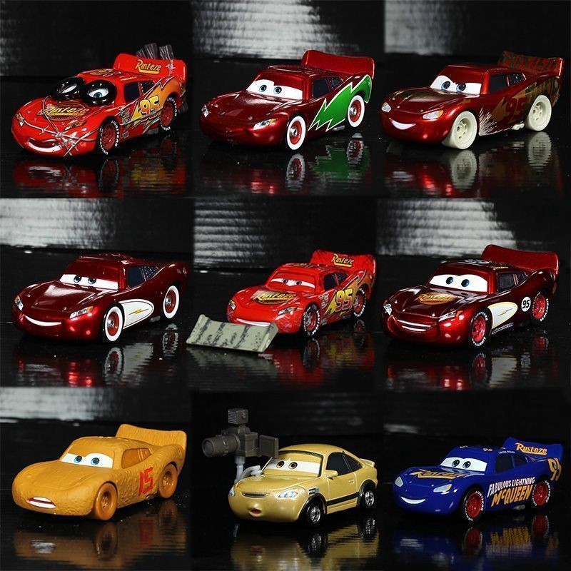 Đua Xe Ô Tô Ô Tô 3 Hàng Rào Lật Lightning McQueen Hợp Kim Xe Mô Hình Đồ Chơi Cặp Đôi McQueen Phóng Viên