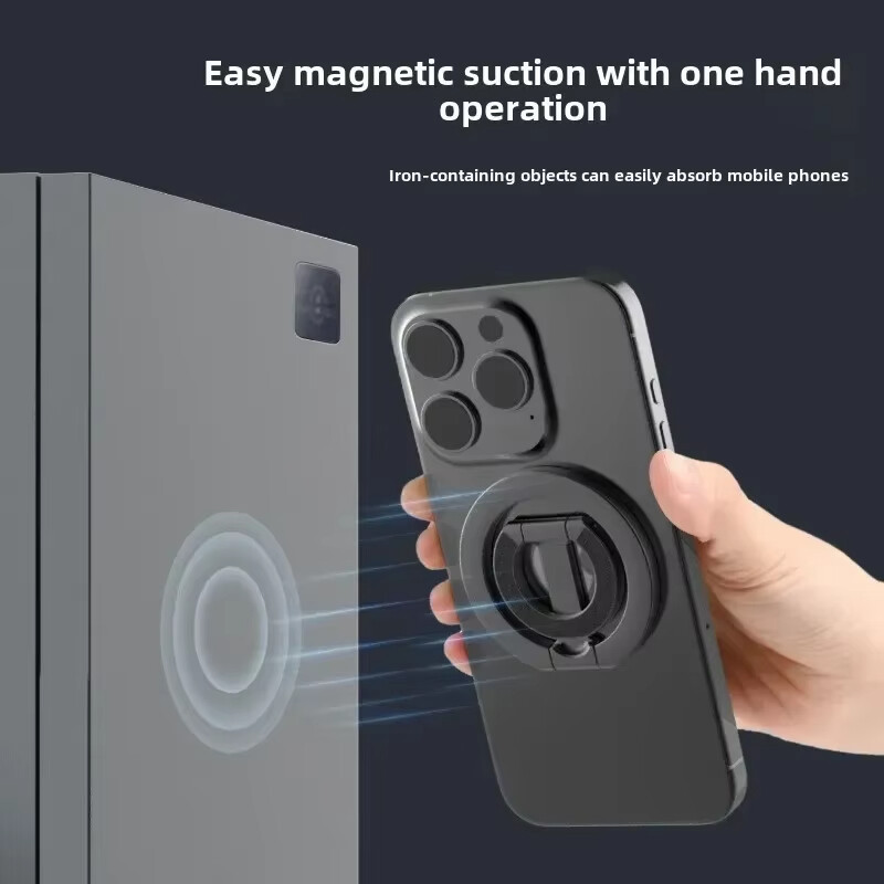 Giá đỡ điện thoại hợp kim nhôm đa năng 360° Ring Cell Có Thể Gập Lại Di Động Hai Mặt Giá Đỡ Grip Phụ Kiện Điện Thoại Di Động Từ Tính