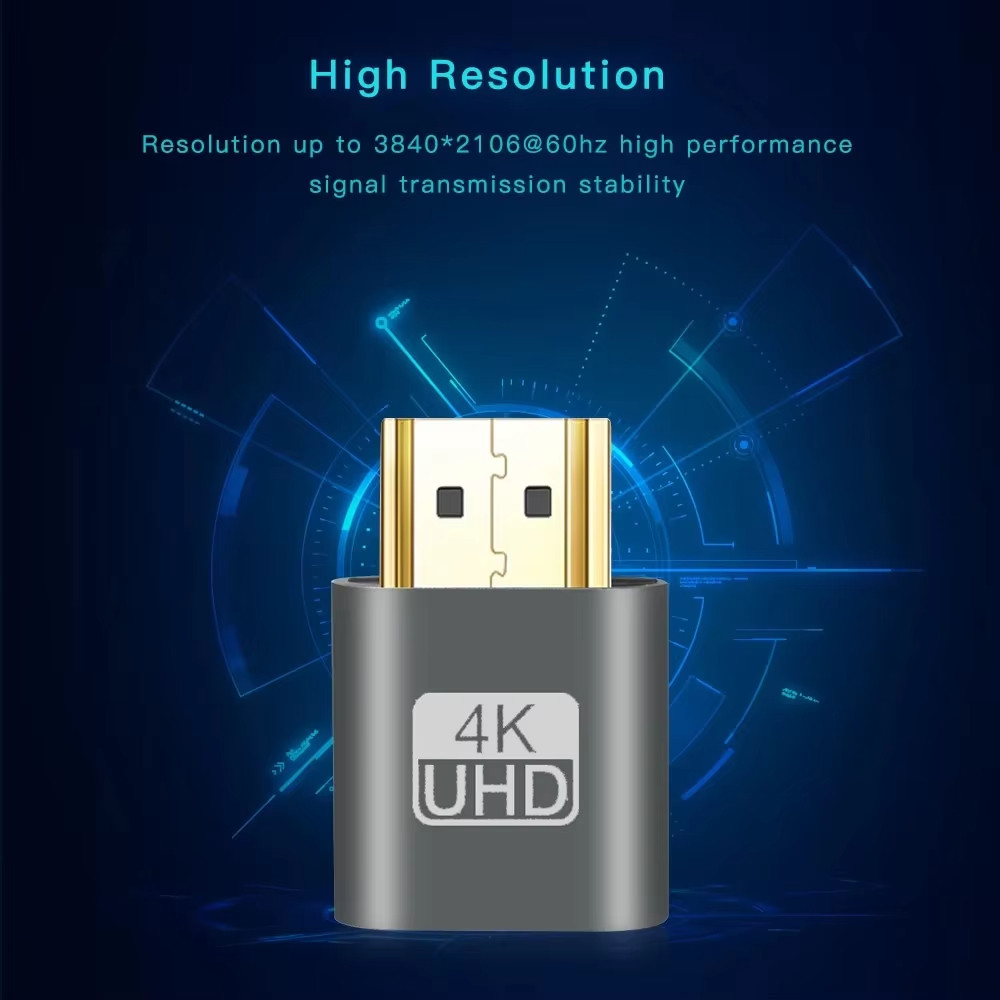 Vga Màn Hình Ảo Adapter 4K HDMI Tương Thích 1.4 DDC EDID Dummy Cắm Không Đầu Ma Màn Hình Giả Lập Thẻ Video Khóa Tấm