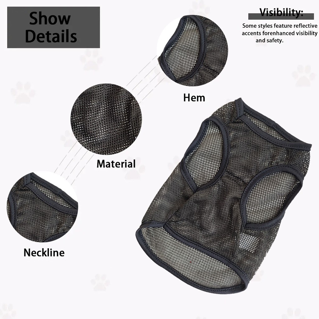 Áo cho chó nhỏ và vừa Họa tiết hoạt hình Mèo / Chó Áo Vest lưới Polyester thoáng khí