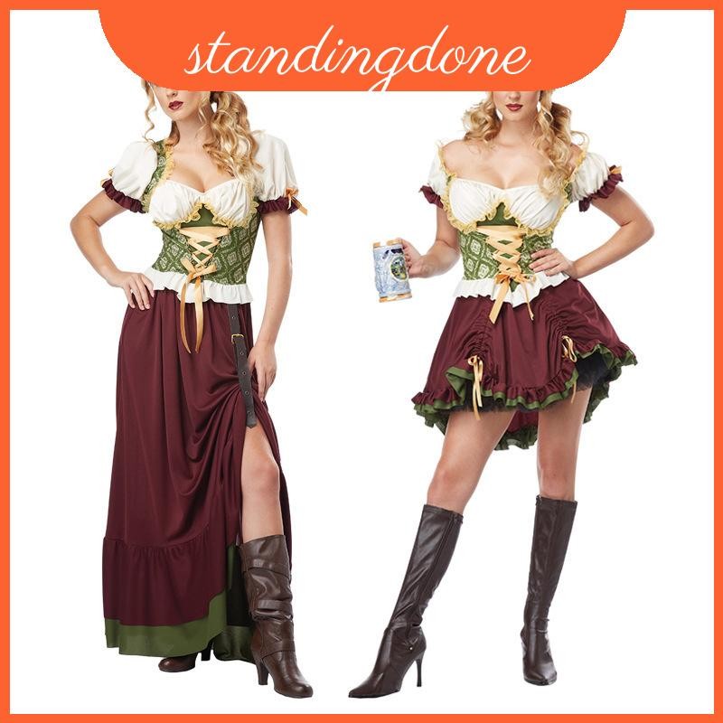 Trang phục cờ lê bia Oktoberfest với chất liệu mềm mại và co giãn cho nữ