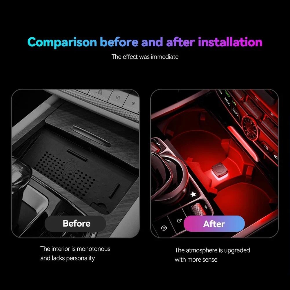 2 Chiếc Ô Tô Usb Không Khí Đèn Cắm Và Chạy Đa Năng Led Không Khí Đèn Tín Hiệu Đèn Đọc Sách Ô Tô Dải Trang Trí