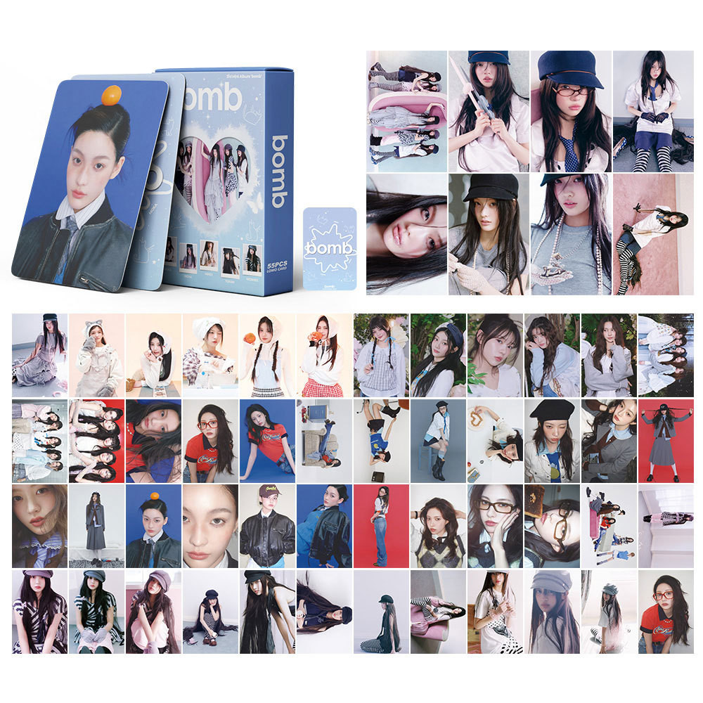 LINXX 55 Chiếc ILLIT Kpop Lomo Cards Set BOMB Theo Chủ Đề HD Thẻ Ảnh Quạt Bộ Sưu Tập Thẻ Hàng Hóa 3inch Sưu Tập Thẻ Nhỏ