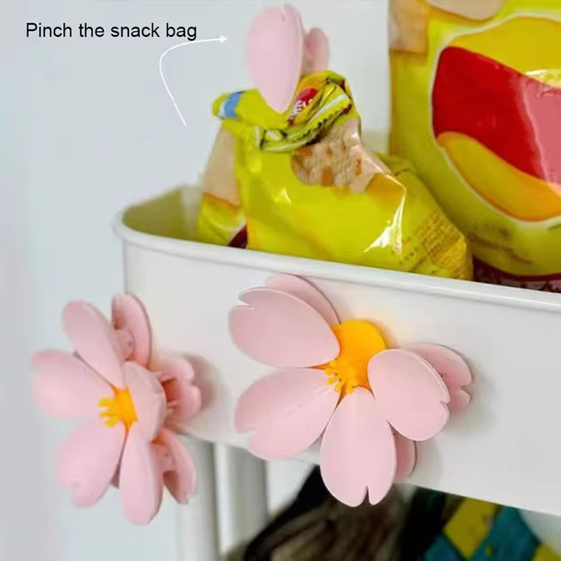 3 Chiếc Đa Năng Sáng Tạo Sakura Từ Kẹp Bảo Quản Thực Phẩm Dễ Thương Cánh Hoa Độc Đáo Kẹp Nhà Tủ Lạnh Nam Châm Nhà Bếp Thực Phẩm Niêm Phong Kẹp