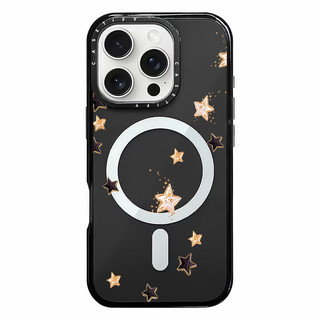 Trừu Tượng Ngôi Sao Vàng Sạc Từ Tính Không Dây Tương Thích Cho IPhone11 12 13 14 15 16ProMax Cover 16PLUS Silicon Mềm Trong Suốt Ốp Lưng Chống Sốc