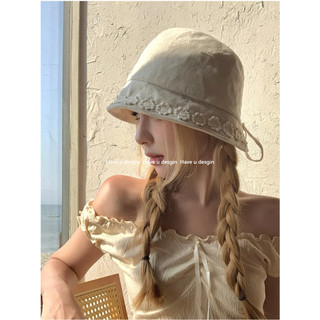 Have u desgin Hoa Nhật Bản Vải Lanh Cotton Mùa Hè Mũ Xô Nữ Phong Cách Mỏng Thoáng Khí Phù Hợp Với Mặt Thể Hiện Mũ Chậu Nhỏ Kính Chắn Nắng Mũ Che Nắng