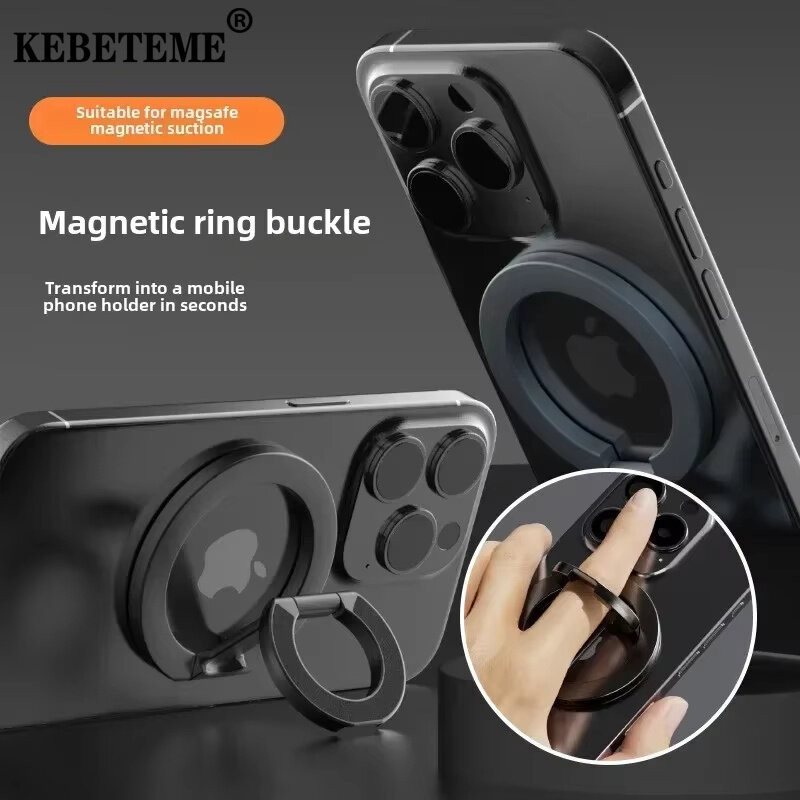 Giá đỡ điện thoại hợp kim nhôm đa năng 360° Ring Cell Có Thể Gập Lại Di Động Hai Mặt Giá Đỡ Grip Phụ Kiện Điện Thoại Di Động Từ Tính