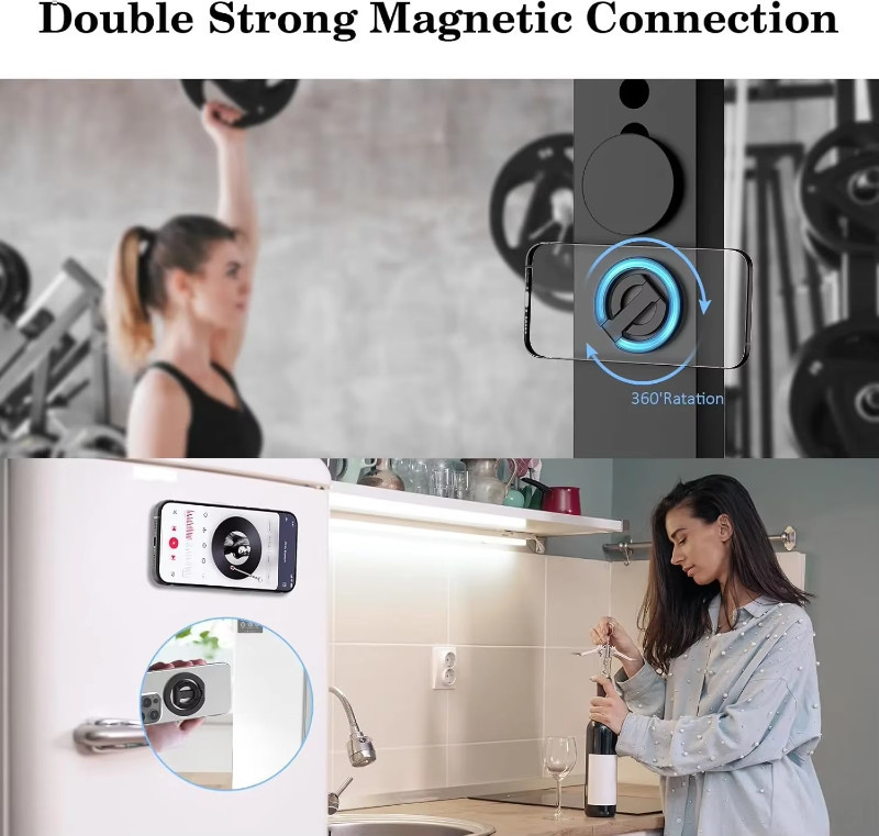 Giá đỡ điện thoại hợp kim nhôm đa năng 360° Ring Cell Có Thể Gập Lại Di Động Hai Mặt Giá Đỡ Grip Phụ Kiện Điện Thoại Di Động Từ Tính