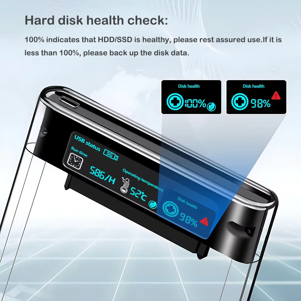 Hộp đựng ổ cứng gắn ngoài USB 5Gbps 2,5 Inch Hộp đựng ổ cứng trong suốt Vỏ ổ cứng SATA HDD SSD Hộp đựng máy tính xách tay