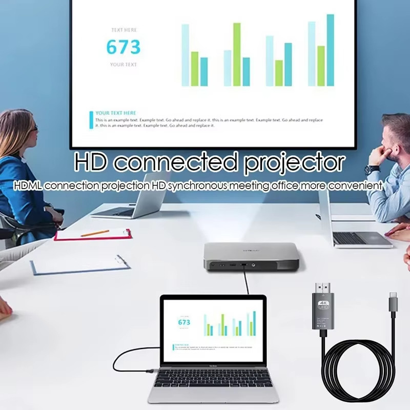 [Sẵn sàng] Cáp HDMI Cáp chuyển đổi Video HDTV 4K 60Hz Cáp USB C LOẠI C sang HDMI Cáp màn hình giống nhau TV Cáp chiếu màn hình máy tính